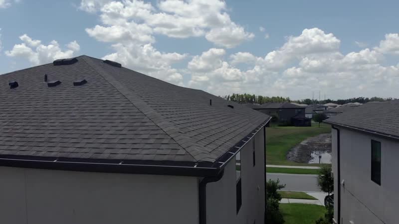 Roof shingle and vent condition captured by drone, Tampa Bay