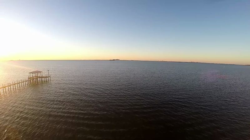 Aerial view over Apollo Beach, Tampa Bay